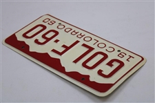 1960 US Open at Cherry Hills Arnold Palmer Contestant License Plate
