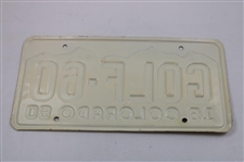 1960 US Open at Cherry Hills Arnold Palmer Contestant License Plate