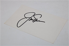 Jack Nicklaus Signed Index Card JSA ALOA