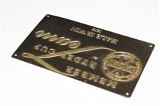 Hale Irwin's Personal 1975 Ryder Cup Team Member PGA of America Plaque