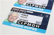 Hale Irwin's Personal 2022-2023 PGA Tour Season Member Credential Inside Ropes Cards