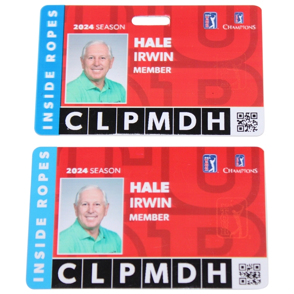 Hale Irwins Personal 2024 PGA Tour Season Member Credential Inside Ropes Cards