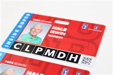 Hale Irwin's Personal 2024 PGA Tour Season Member Credential Inside Ropes Cards