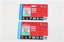 Hale Irwin's Personal 2024 PGA Tour Season Member Credential Inside Ropes Cards