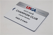 Hale Irwin's Personal 2017-2018 USGA Charter Member Champion Club Bag Tag