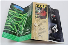 Hale Irwin's Personal 1990 US Open At Medinah (3) License Plates, Sunday Grounds Pass, Desk Plaque & Spec Guide