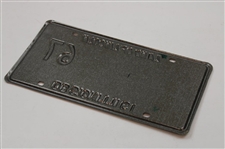 Hale Irwin's Personal 1990 US Open At Medinah (3) License Plates, Sunday Grounds Pass, Desk Plaque & Spec Guide