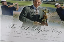 Hale Irwin's Dave Stockton Signed '1991' Ryder Cup at Kiawah Island Posters w/'Captain' JSA ALOA