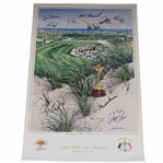 Hale Irwins Signed 1991 Ryder Cup Team USA at Kiawah Island Poster JSA ALOA