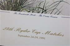 Hale Irwin's Signed 1991 Ryder Cup Team USA at Kiawah Island Poster JSA ALOA