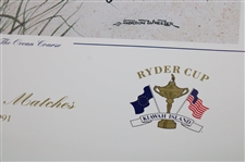Hale Irwin's Signed 1991 Ryder Cup Team USA at Kiawah Island Poster JSA ALOA