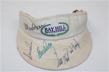 Nick Price, Scott Hoch, Mark O'Meara & others Signed Bay Hill Inv. Visor w/Badge JSA ALOA