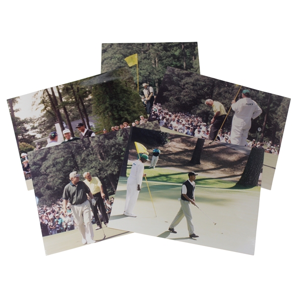Five (5) Tiger Woods, Arnold Palmer & Jack Nicklaus 1997 Masters Tournament Photos