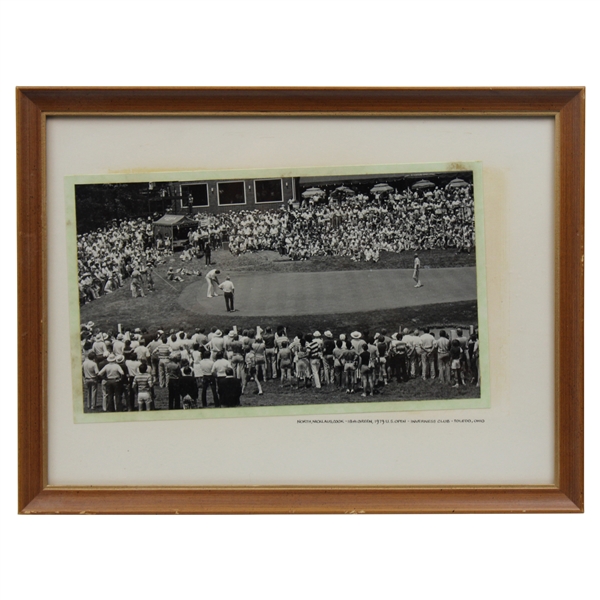 Jack Nicklaus 1979 US Open at Inverness Club 18th Green - Framed Photo