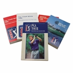 Five (5) Official PGA Tour Media Guides From Years 1986, 1988, 1989, 1992 & 1994