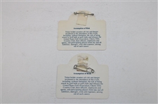 Champion Jack Nicklaus & Arnold Palmer Signed 1993 US Senior Open Guest Badges JSA ALOA