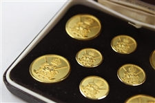 Royal St. Georges Golf Jacket Buttons in London Badge Button Case