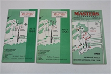 Ten (10) Masters Tournament Spectator Guides - 1980-1995 Various Years