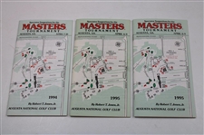 Ten (10) Masters Tournament Spectator Guides - 1980-1995 Various Years