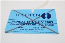 2005 The Open Championship at St. Andrews Sunday Final Rd Ticket - Tiger Woods Win