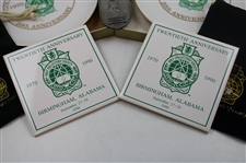 Nine (9) Golf Collectors (Heritage) Society Member Gifts Inc. Plates, Sword, Tiles, Bags & more