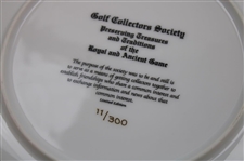 Nine (9) Golf Collectors (Heritage) Society Member Gifts Inc. Plates, Sword, Tiles, Bags & more