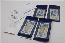 Four (4) Old Tom Morris & Jack Nicklaus RBS 5lb Notes with Envelopes