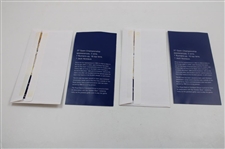 Four (4) Old Tom Morris & Jack Nicklaus RBS 5lb Notes with Envelopes