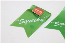 Three (3) Squeeky Leukemia Society of America Ribbons w/Pins for Support & Awareness