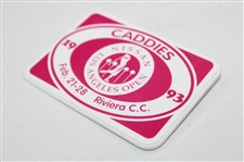 1993 Nissan LA Open at Riviera CC Caddies Badge - Tiger Woods 2nd Ever PGA Tournament