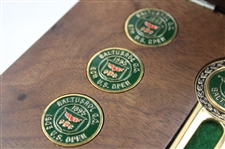 1993 US Open at Baltusrol Ball Markers w/Divot Tool Past Champions Wood Engraved Set