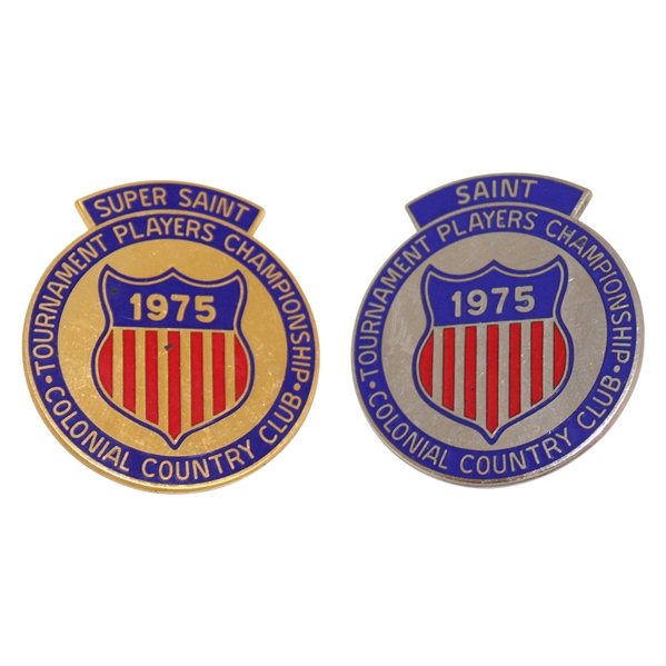 1975 Tournament Players Championship at Colonial CC Super Saint & Saint Shield Pins