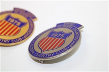 1975 Tournament Players Championship at Colonial CC Super Saint & Saint Shield Pins