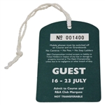 2006 The Open Championship at Royal Liverpool Series Guest Badge - Tiger Woods Win