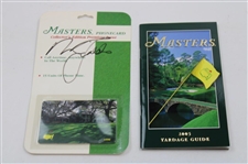 Nick Faldo Singed Unopened Masters Phonecard w/2005 Masters Tournament Yardage Guide