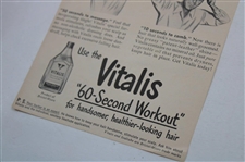 Working Out' with Ben Hogan Vitalis '60-Second Workout' Advert Clipping