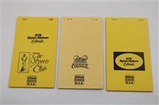 Ernie Els(x2) & Tom Lehman Signed 1995 GTE Byron Nelson Classic & Colonial CC Caddie Books JSA ALOA