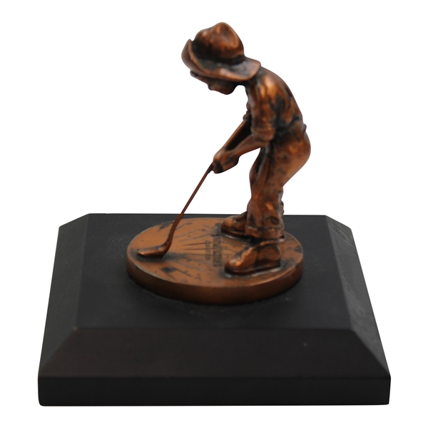 Pinehurst Putter Boy Bronze Balfour Miniature Sundial Statue