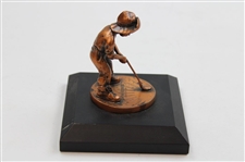 Pinehurst Putter Boy Bronze Balfour Miniature Sundial Statue