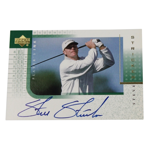 Steve Stricker Signed 2001 Upper Deck Players Ink Card