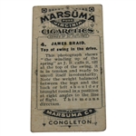 James Braid 1914 Marsuma Co. Cigarettes Card #4