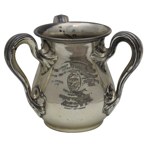 1907 Pinehurst CC North & South Amateur Runner Up Secretarys Cup Three Handle Sterling Silver Trophy
