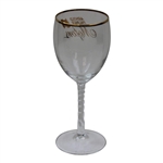 c.1970's Arnold Palmer Motors Latrobe Dealership Twisty Stem Champagne Glass