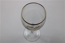 c.1970's Arnold Palmer Motors Latrobe Dealership Twisty Stem Champagne Glass