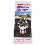 Jack Nicklaus Signed 1972 US Open at Pebble Beach Pairing Sheet JSA ALOA