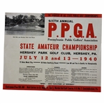 1940 Pennsylvania Public Golfers Association State Amateur Championship at Hershey Park GC Poster/Ad