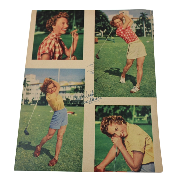 Marlene Bauer Hagge & Alice Bauer Signed Photo Collage JSA ALOA