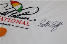 Tiger Woods & Scottie Scheffler Signed Arnold Palmer Invitational Embroidered Flag JSA ALOA