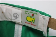 Tom Kite Signed White Callaway Hat w/Classic Green Masters Logo Rope Hat JSA ALOA