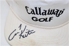 Tom Kite Signed White Callaway Hat w/Classic Green Masters Logo Rope Hat JSA ALOA